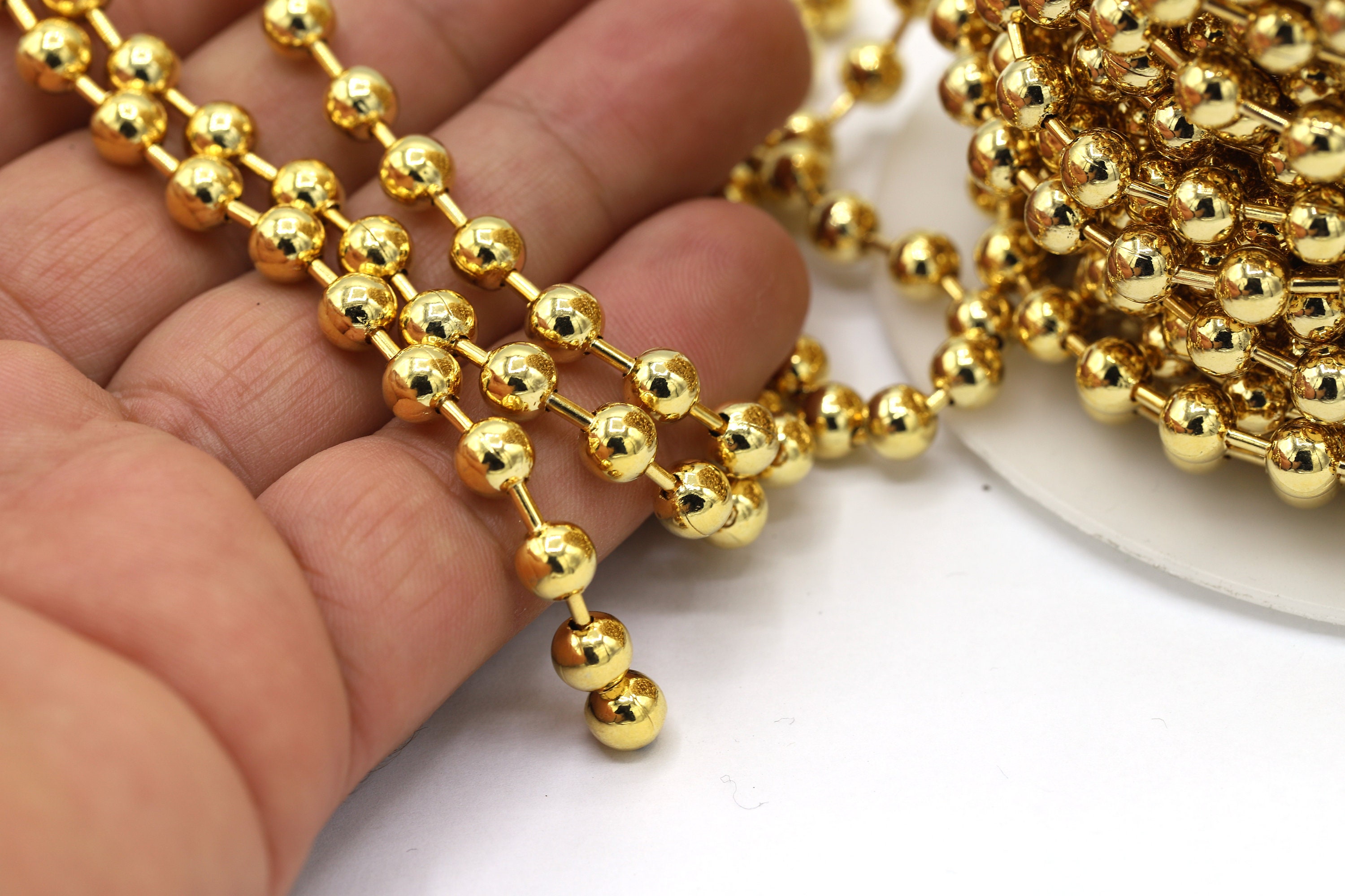 6mm BALL CHAIN NECKLACE50 6mm Ball Chain - Etsy UK