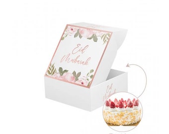 Eid Mubarak Cake Box - Eid Mubarak Pastry Box - Eid Mubarak gift box -