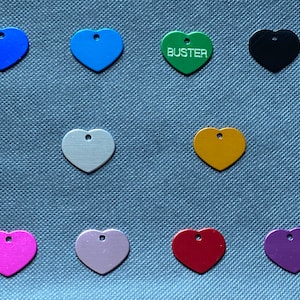 Heart Shaped Engraved Pet ID Tag: Personalized Dog Cat Collar Tag