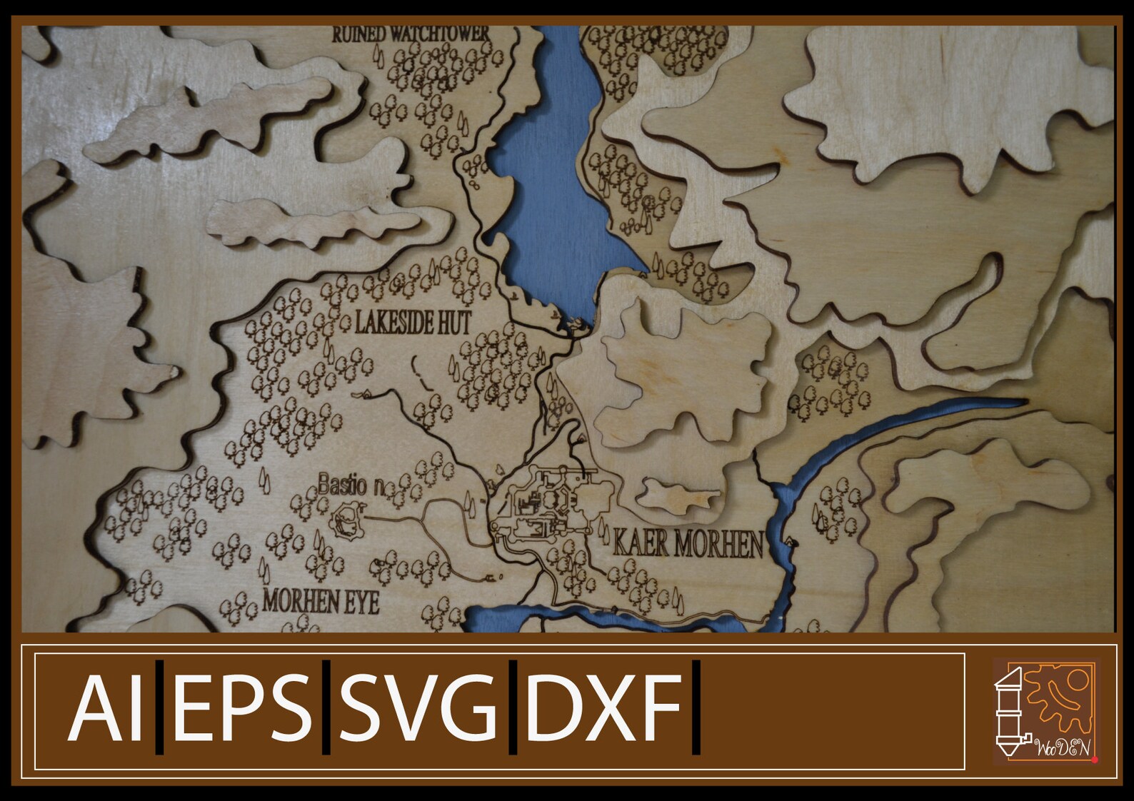 The layout of topographic maps of kaer Morhen | Etsy