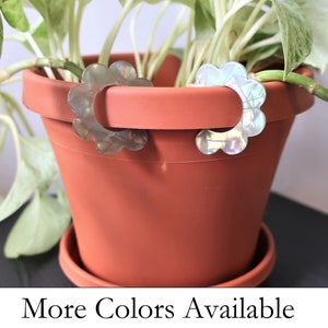 Iridescent Acrylic Flower Hoop Earrings | Lightweight Earrings | Statement Earrings