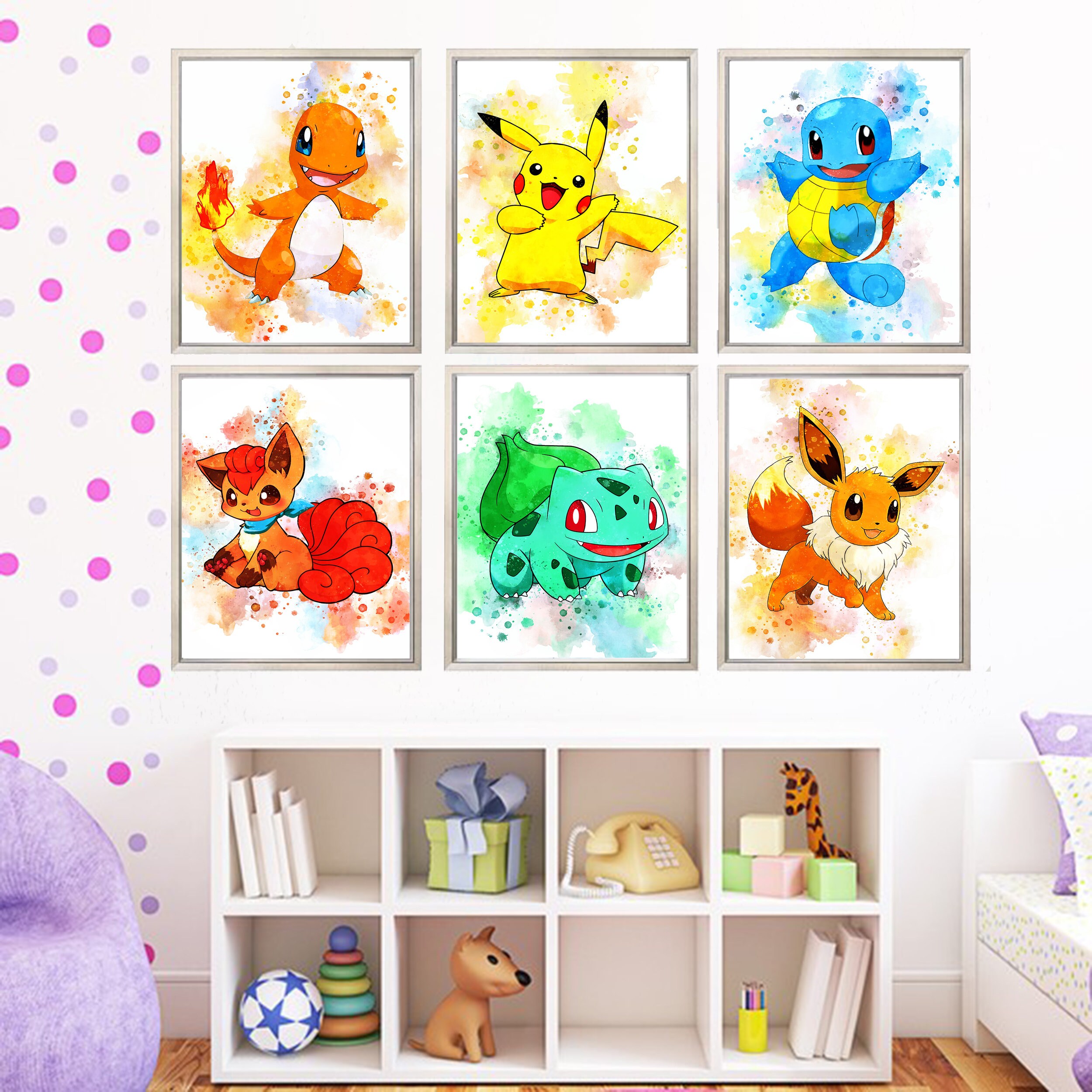 SET 6 POKEMON PRINTABLE Art Pokemon Prints Pokemon Poster Etsy