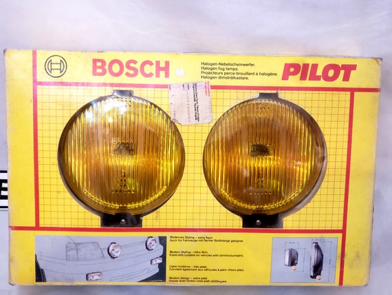 Vintage Bosch Pilot 160 Yellow Fog Lamps, Made in Sweden - Etsy