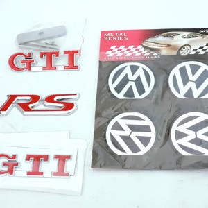 VW Golf Mk2 MK3 4 GTI Metal emblems pack Front Grill , Trunk , Side ,Wheels