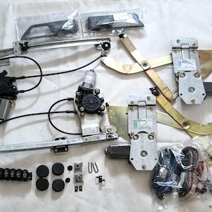Mercedes W124 Sedan Electric Window Regulators Kit W/Motor NOS Italy . 4 Windows