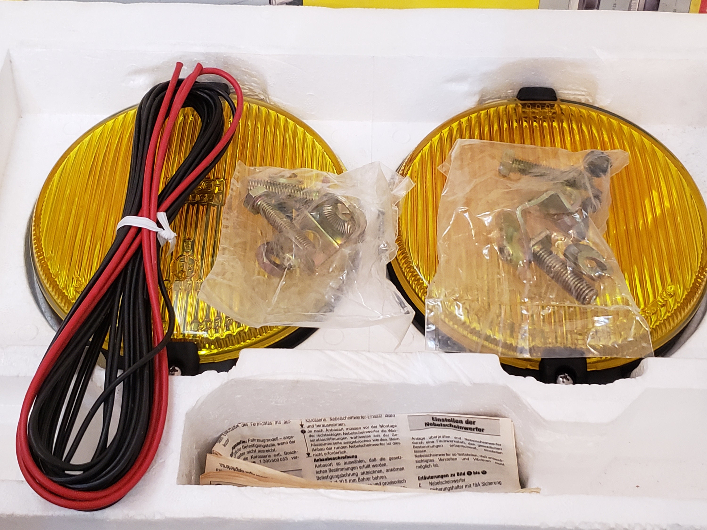 Vintage Bosch Pilot 160 Yellow Fog Lamps, Made in Sweden - Etsy