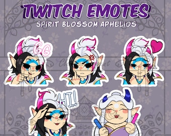 Spirit Blossom Aphelios Twitch Emotes