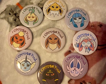 Ich wähle dich! - Eeveelution Buttons