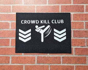 Hand Painted Sew On Canvas Punk Patch: Pro Wrestling Parody - Heavy Metal Battle Vests | Jackets • Back Packs