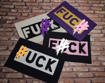 Vinyl Sew On Canvas Punk Patch: FUCK Offensive for Heavy Metal Battle Vests | Jackets, Back Packs