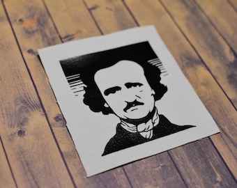 Vinyl Sew On Punk Patch: Edgar Allan Poe for Heavy Metal Battle Vests | Punk Jackets - Back Packs