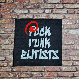 Hand Painted Sew On Canvas Punk Patch:  Offensive - Funny - Heavy Metal Battle Vests | Jackets • Back Packs