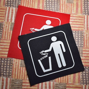 Vinyl Sew On Canvas Punk Patch: Funny Political for Heavy Metal Battle Vests | Jackets, Back Packs
