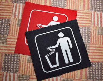 Vinyl Sew On Canvas Punk Patch: Funny Political for Heavy Metal Battle Vests | Jackets, Back Packs