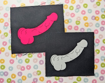Vinyl Sew On Canvas Punk Patch: Sex Toy- Dildo for Heavy Metal Battle Vests | Jackets • Backpacks