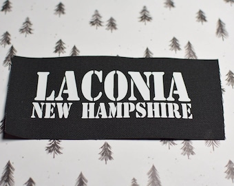 Vinyl Sew On Canvas Punk Patch: New Hampshire for Heavy Metal Battle Vests | Jackets, Back Packs, Flannels