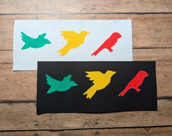 Hand Painted Sew On Canvas Punk Patch: Reggae Inspired-  Heavy Metal Battle Vests | Jackets • Back Packs, Flannels