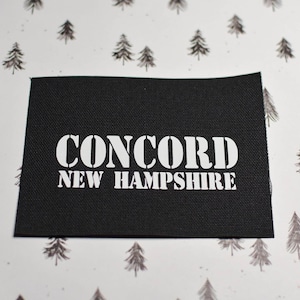 Vinyl Sew On Punk Patch: Concord New Hampshire-  Heavy Metal Battle Vests | Jackets, Back Packs