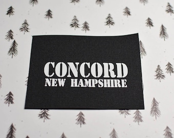 Vinyl Sew On Punk Patch: Concord New Hampshire-  Heavy Metal Battle Vests | Jackets, Back Packs
