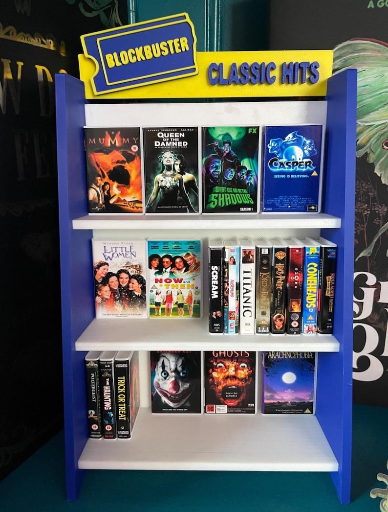 Miniature VHS Rental Shelf And Movies - 80s 90s Nostalgia - Mini Horror Movies - Custom Movies Bild 15