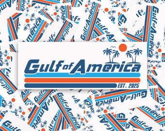 Pegatinas de vinilo para parachoques del Golfo de América, 3 piezas