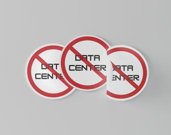 Anti Data Centers 4 Inch Vinyl Sticker Packs
