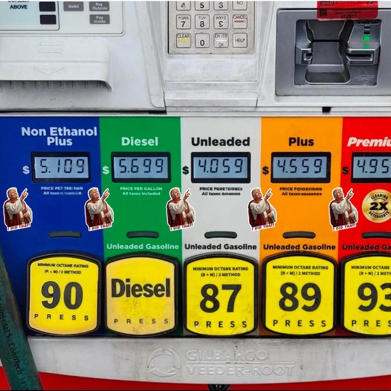 Trump, jag gjorde det! Trump Jesuskläder Pris Klistermärken, Bensinpump Dekaler bild 4