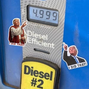 Trump, jag gjorde det! Trump Jesuskläder Pris Klistermärken, Bensinpump Dekaler bild 3