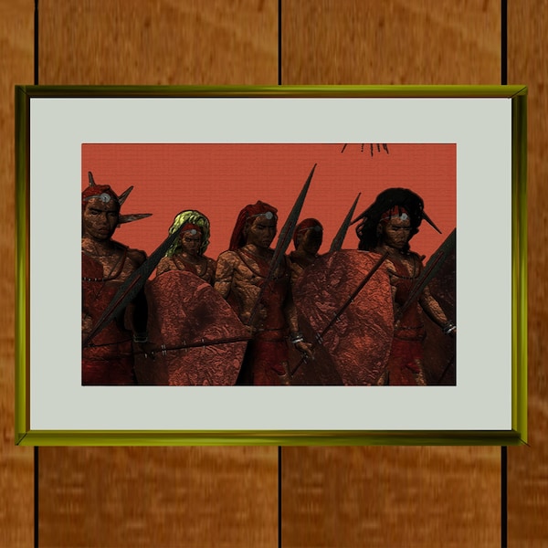 Afro Artwork - The Maasai Warriors - instant download  click for details.