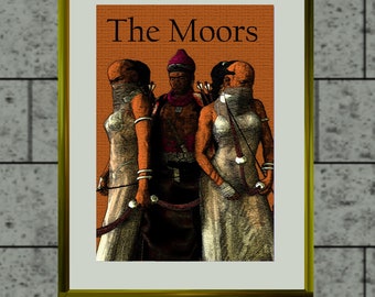 The Moors Wall Art, Black History Printable, African Historical Art, Moorish Digital Download