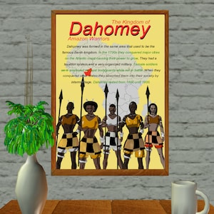 Dahomey - African female warriors - African history art - Instant Download - African Artwork -  Celebrating Black History Month