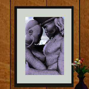 Black Couples Art 5- Zulu Love - Afro Love - african american artwork - instant download click for details.