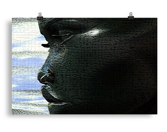 Black Women's Face Poster