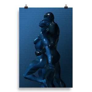 Couple in Blue Poster
