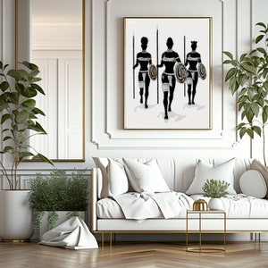 Ashanti Female Warriors - African history artwork - Instant Download - African Art - Black History Art. Celebrating Black History Month