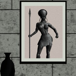 African Art - Black African Queen 2- instant download - African  American Art -  Black History Month Art