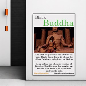 African history art - Black Buddha - African Pride Art - instant download - Black History Art