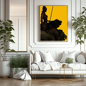 African Art - Black African Queen2 -  Instant Download PRINTABLE