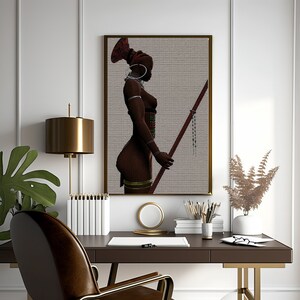 African Art - Black African Queen - instant download - African  American Art -  Black History Month Art