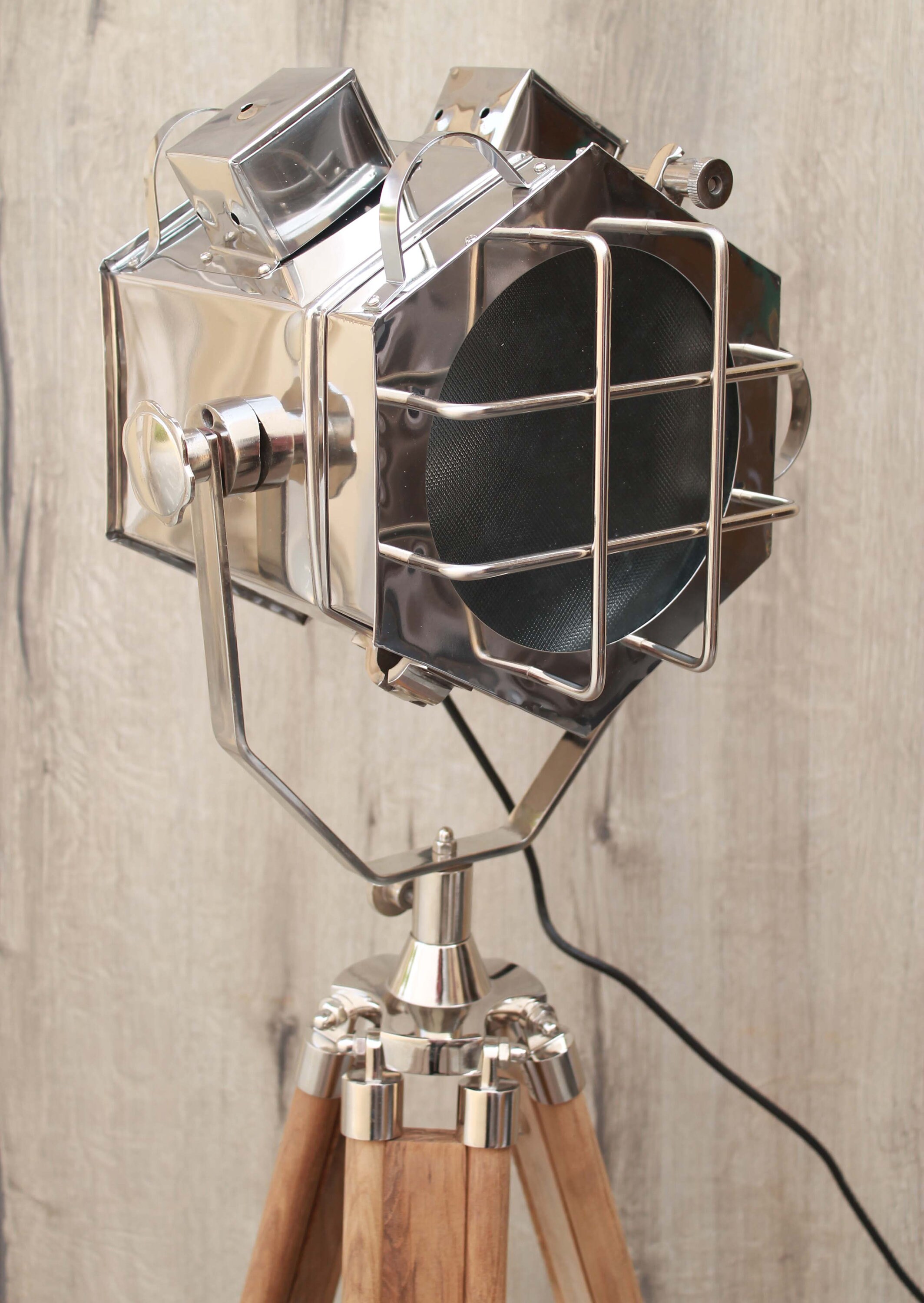 Grill Starlight Teak Tripod Floor Lamp Emporia Decors Etsy