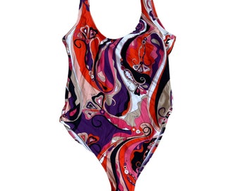 Emilio Pucci abstract printer one piece swimsuit Brand new with tags