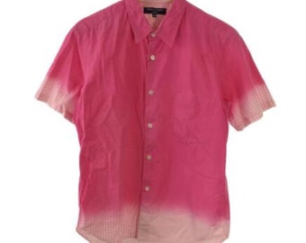 Comme Des Garcons Hommes Tie Dye Hem SS Bowling Shirt