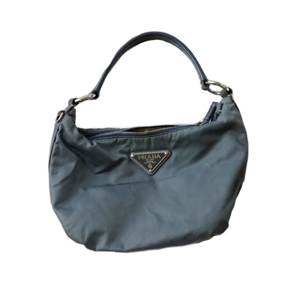 Prada Nylon Teal Blue Shoulder Hobo Bag
