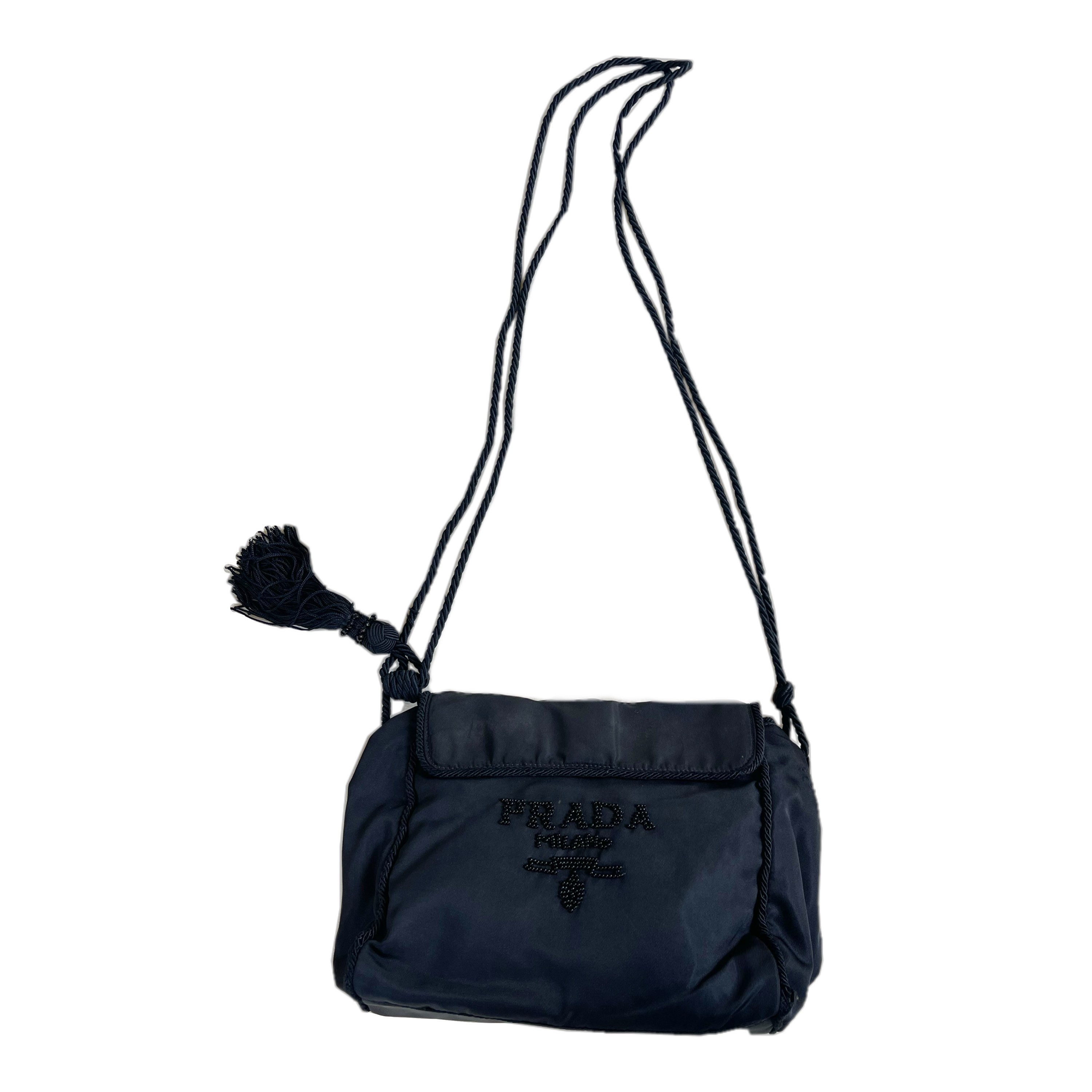 Prada Tessuto Origami Pleated Ruffled Nylon Tote Bag