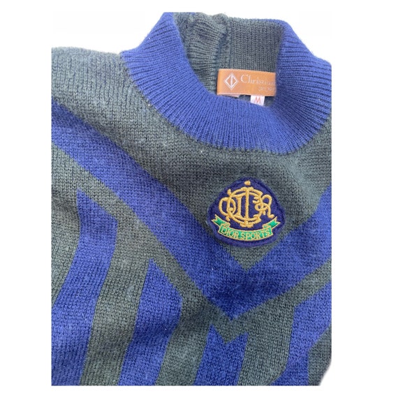 Christian Dior Sports Stripe Crest Logo Mock Neck… - image 2