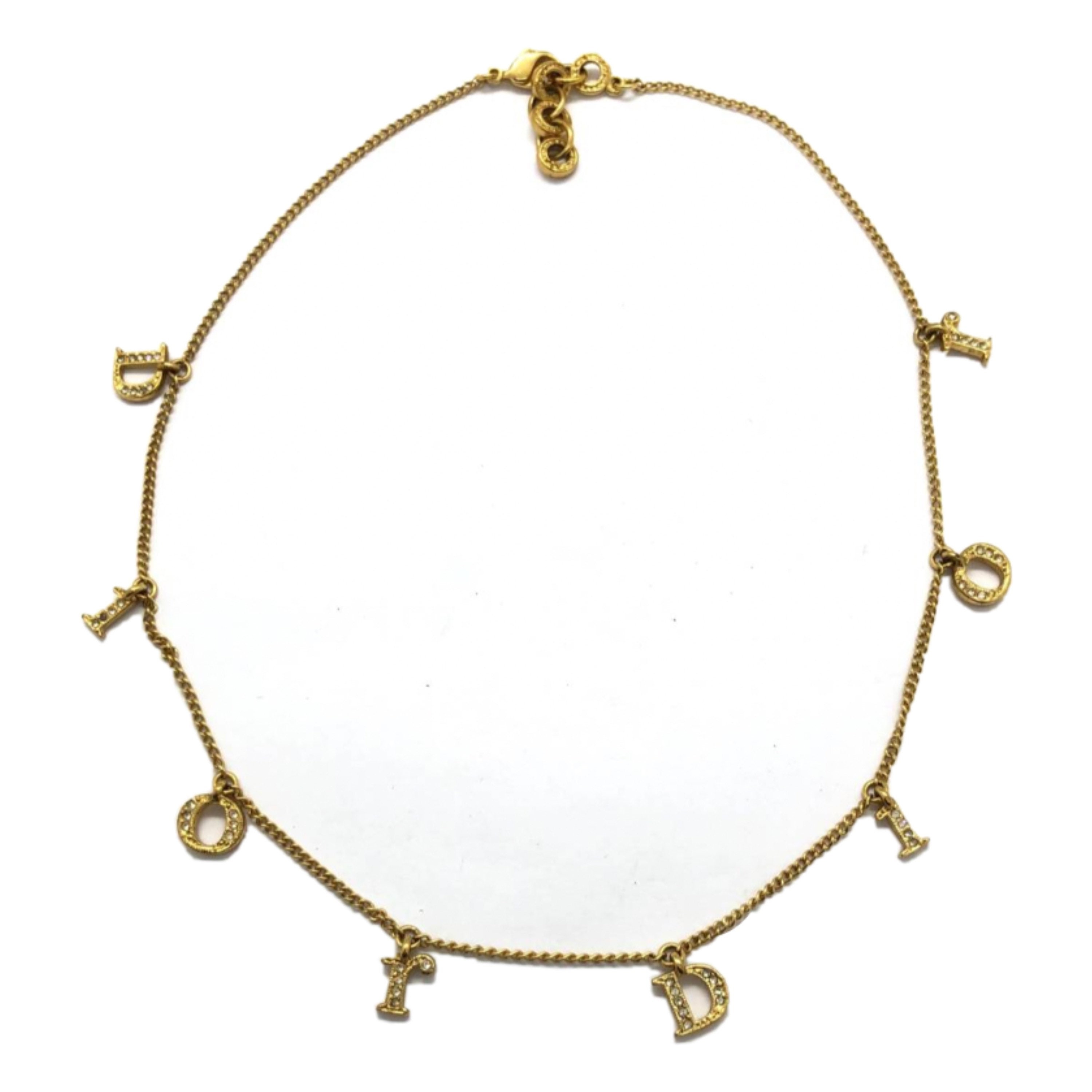 Christian Dior Clover Charms Pearl Gold Chain Necklace – LLBazar