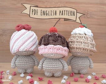 Kawaii crochet doll pattern • A 3-in-1 mini amigurumi doll tutorial