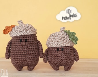 Crochet acorn pattern • A 2-in-1 amigurumi plant doll tutorial