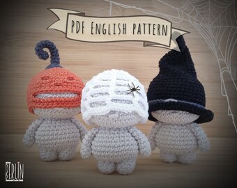 Crochet Halloween mini doll tutorial • Amigurumi diy pdf pattern