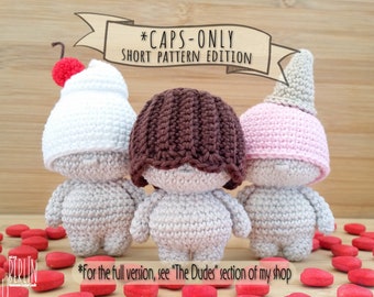 Caps-only crochet play food pattern • Short pattern edition